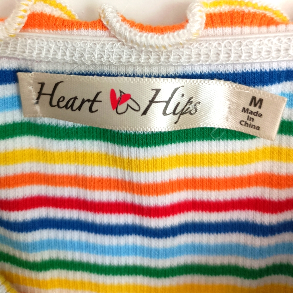 Trippy Rainbow Fitted Dress Heart & Hips